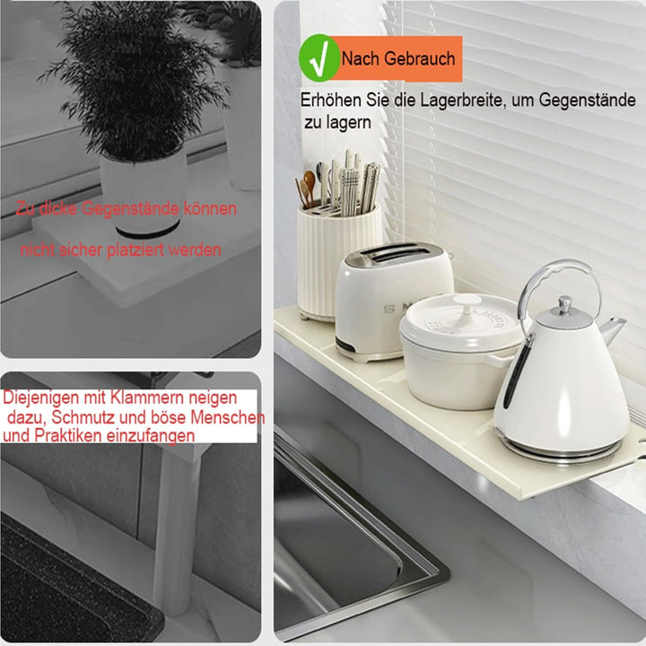 40x25 cm Fensterbank Verlängerungsplatte, mit Magnetfuss Fenster Pflanzenregale Aufbewahrungsregal k