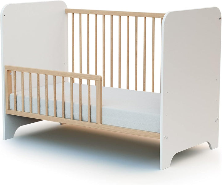 AT4 – Babybettgitter 120 cm FESTIVEE Lackierte Buche – 120 x 32 x 4 cm | Einfach zu installieren | M
