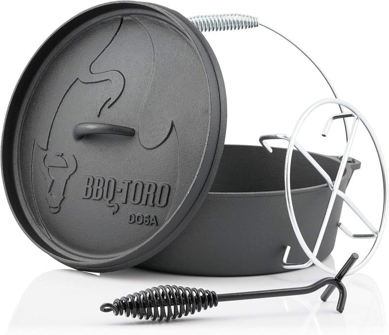 BBQ-Toro Dutch Oven Alpha Serie | 5,5 Liter (DO6AX), Topf ohne Füsse | bereits eingebrannt - preseas