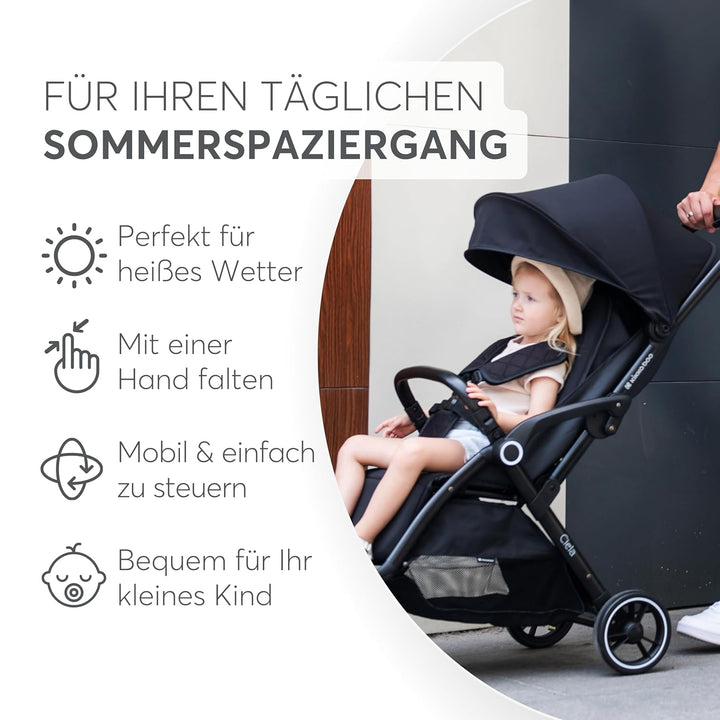 KikkaBoo Buggy Kinderwagen Reisebuggy CIELA, Bis 22 kg, Leicht (7,1 kg), One-Hand-Faltbar, Atmungsak