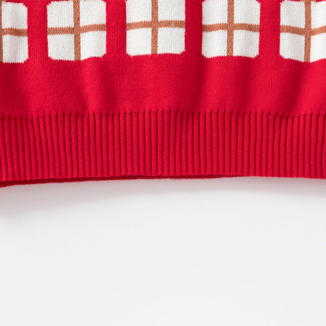 Minizone Baby Winter Strickpullover Weihnachten Langarm Sweatshirts Warme Kleidung 1-6 Jahre 3-4 Jah