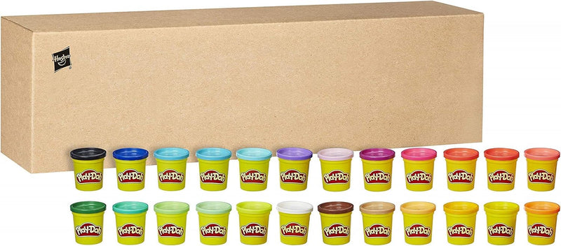 Play-Doh 24er-Pack mit 84g-Dosen für Kinder ab 2 Jahren, sortierte Farben, 20383F03, Multi 24 pack,