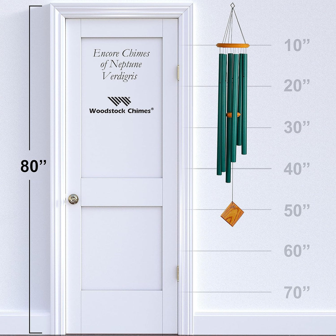 Woodstock Chimes Encore Collection DCV54 Windspiel mit Grünspan-Motiv, 137 cm (54 Zoll) Grünspanfarb