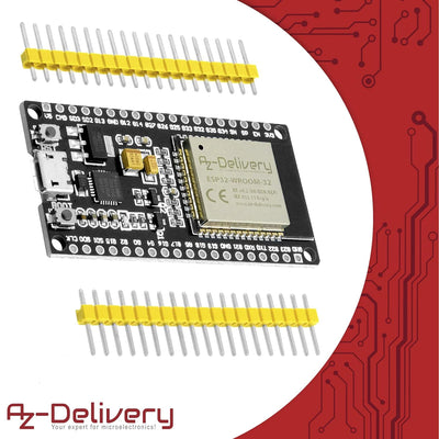 AZDelivery 5 x ESP-32 Dev Kit C unverlötet NodeMCU Module WLAN WiFi Development Board mit CP2102 (Na