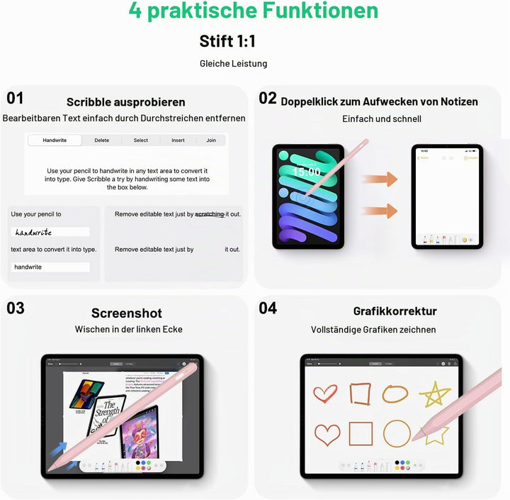 iPencil 2. Generation für iPad (2018-2024), Magnetische drahtlose Aufladung Stift für iPad, BONZATA