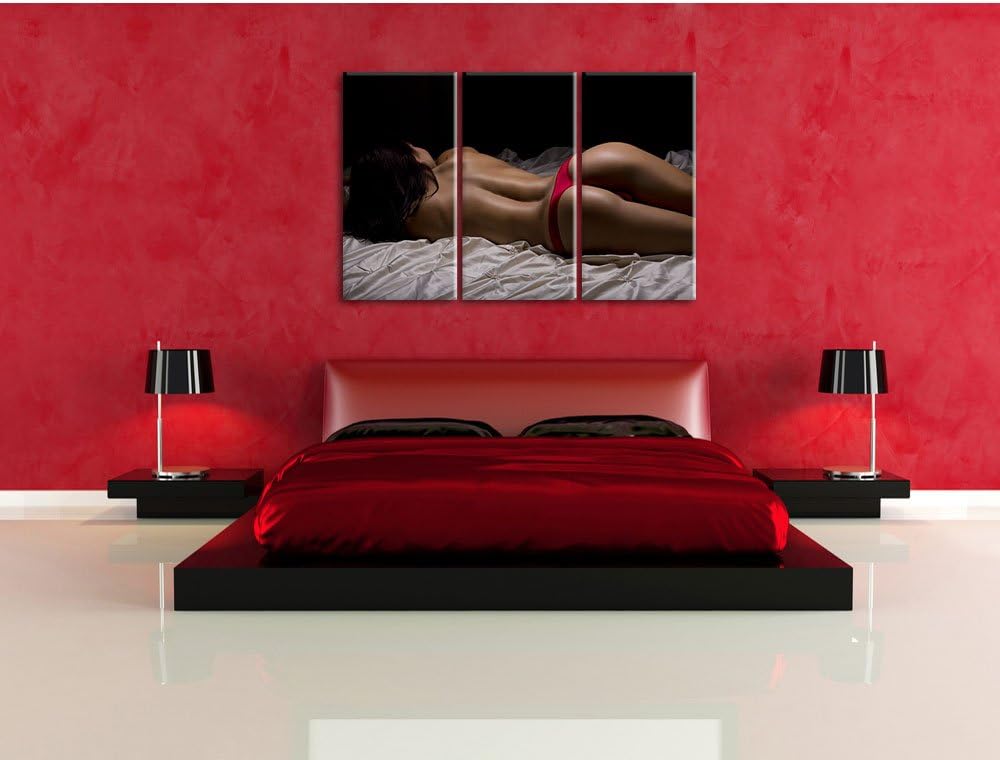 Pixxprint Perfekter Frauen Po als Leinwandbild | Grösse: 3 Teilig (120x80) | Wandbild| Kunstdruck |