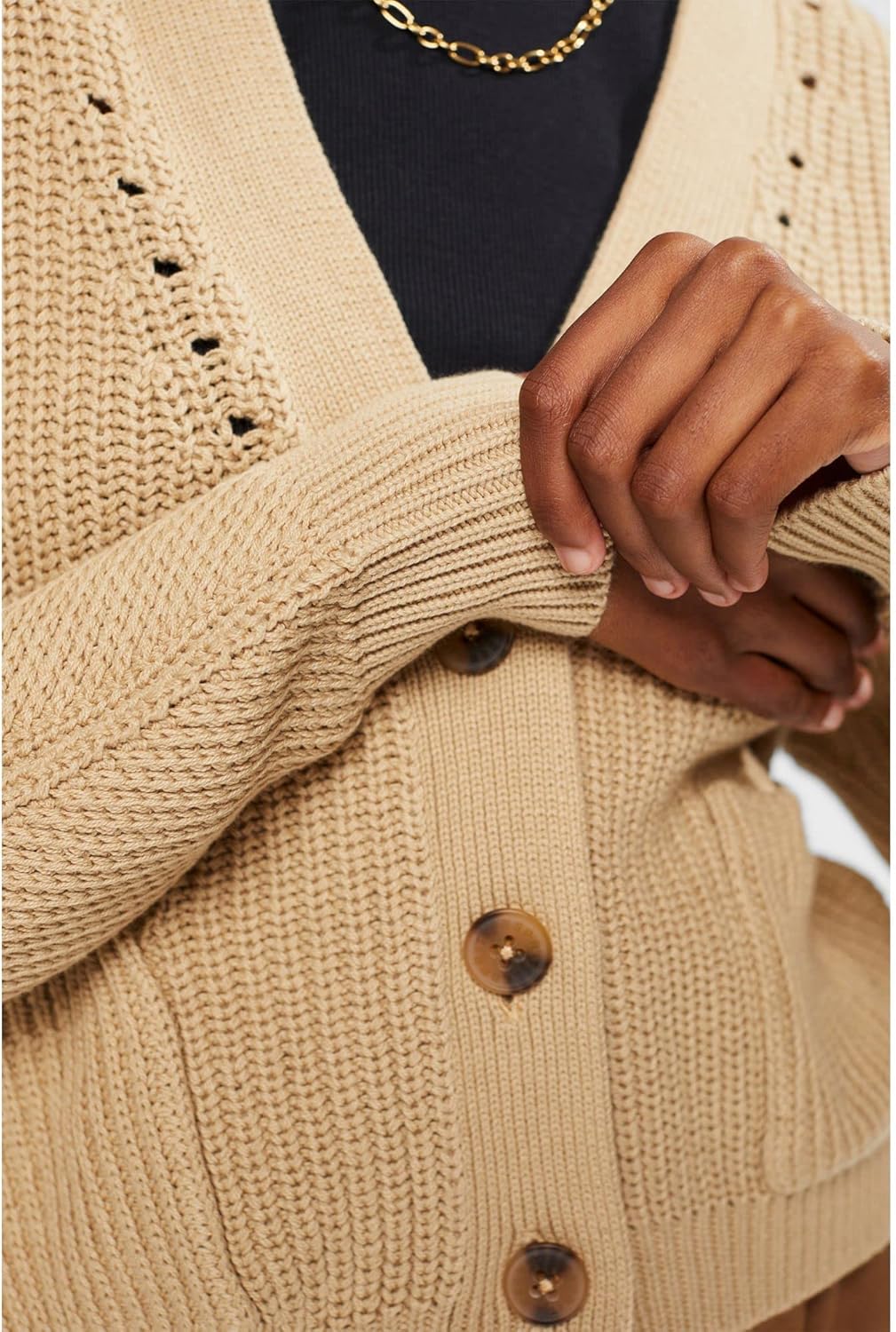 ESPRIT Damen Strickjacke, 285/Sand