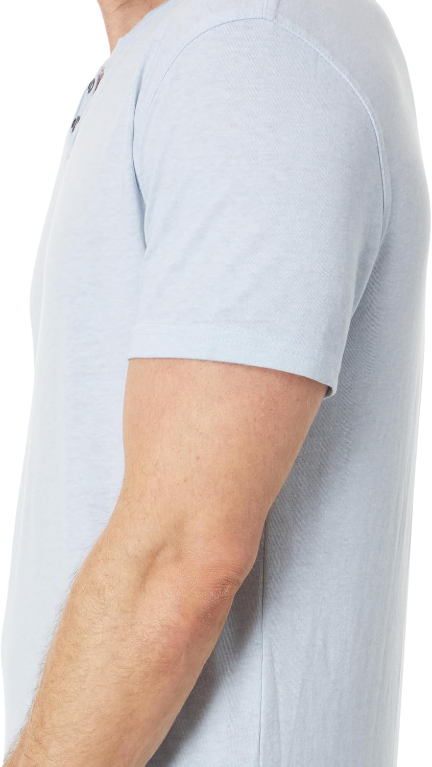 Lucky Brand Herren Venice Burnout Notch Neck Tee T-Shirt S Blau (Blue Fog), S Blau (Blue Fog)