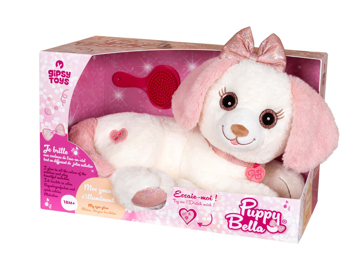 Gipsy Toys – INTERAKTIVES PLÜSCHTIER Puppy Bella – 30 cm – ROSA UND Weiss – VERKAUFT IN Einer GESCHE