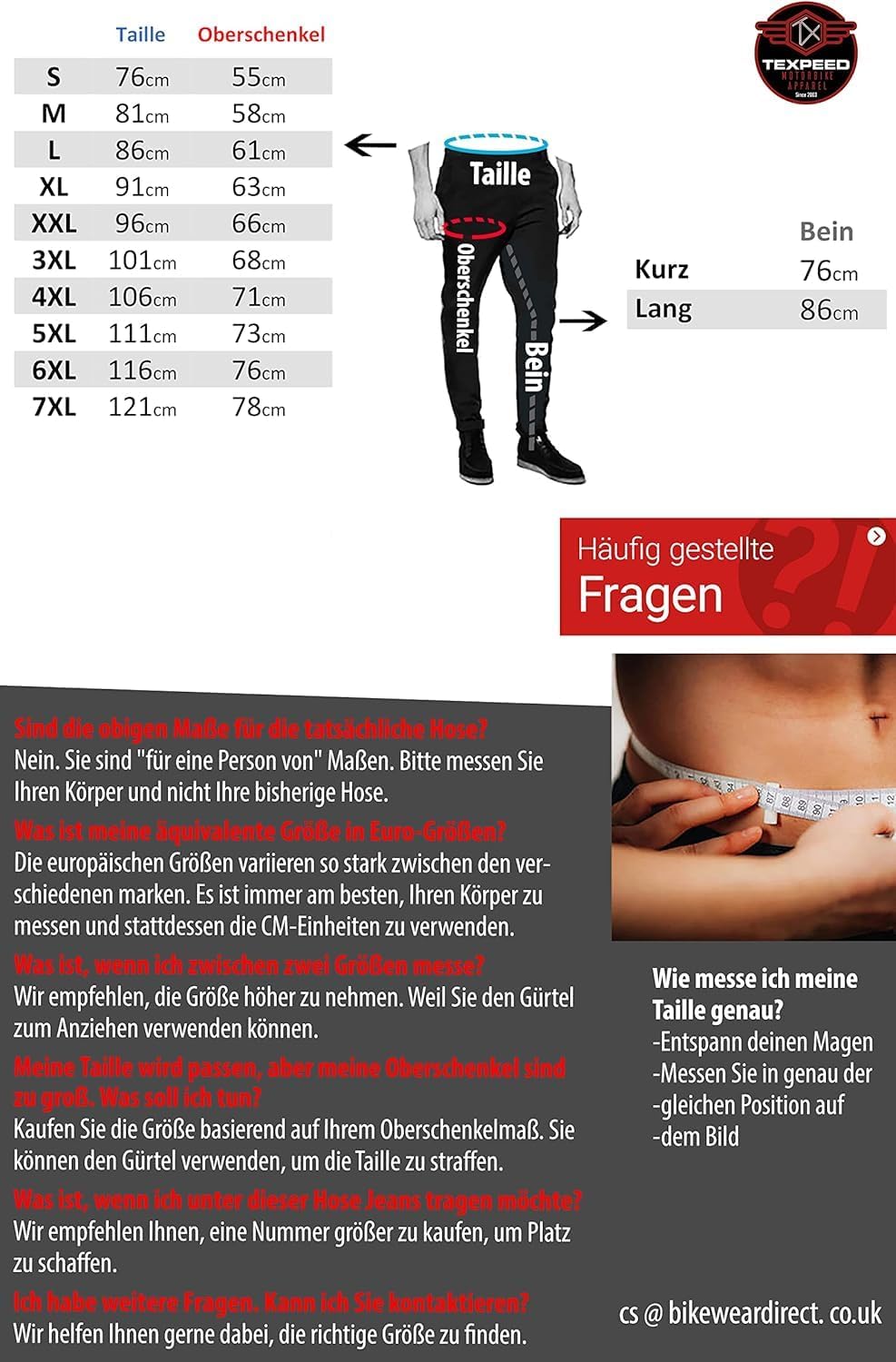 Texpeed Motorradhose Mit Protektoren Herren - Textil Wasserdicht Motorroller Motorrad Bikerin Mit Sc