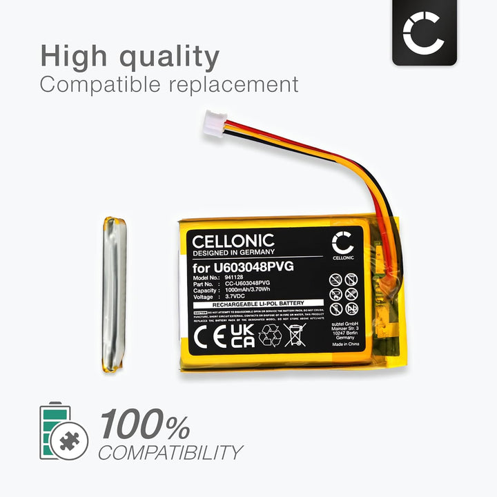 CELLONIC® Ersatz Akku U603048PVG kompatibel mit Astro Gaming C40 TR Wireless Controller Ersatzakku 1