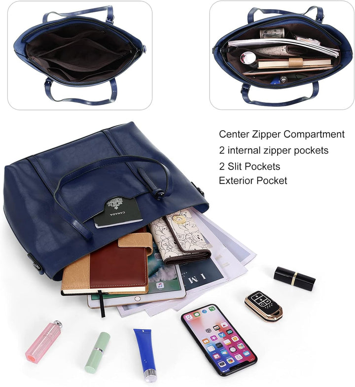 HAWEE Damen Crossbody Handtasche Grosse Shopper Umhängetasche Kunstleder Tote Schultertasche Mode He