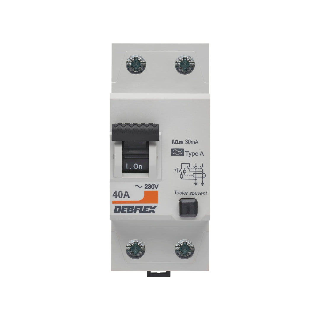 Debflex - Differentieller Schalter 2P 30MA 40A 2 Module Typ A - Modular - Modulare Reihe - Differenz