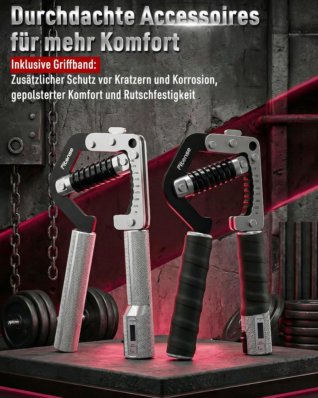 Handtrainer Fingertrainer, Grip Griffkrafttrainer(50-225LB), Griffkraft Trainer Trainer für Handgele