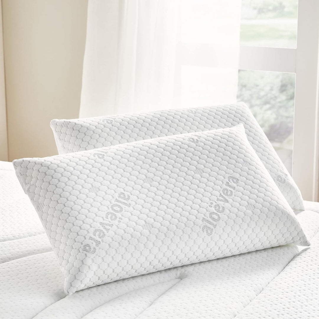Pikolin Home - Viskoelastisches Kissen mit Aloe-Vera-Behandlung und mittlerer Festigkeit, mit silber