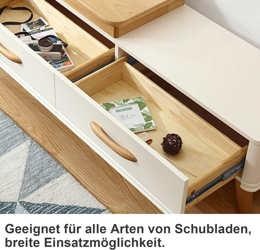 Ikodm 1 Paar (2 Stk.) Schubladenschienen Vollauszüge Schwerlast 55cm Schubladenauszüge mit Selbstein