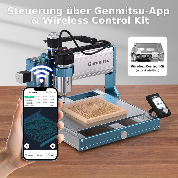 Genmitsu 3030-PROVer MAX CNC-Fräsmaschine mit Linearführung und Kugelgewindetrieb, erreicht ± 0,05 m
