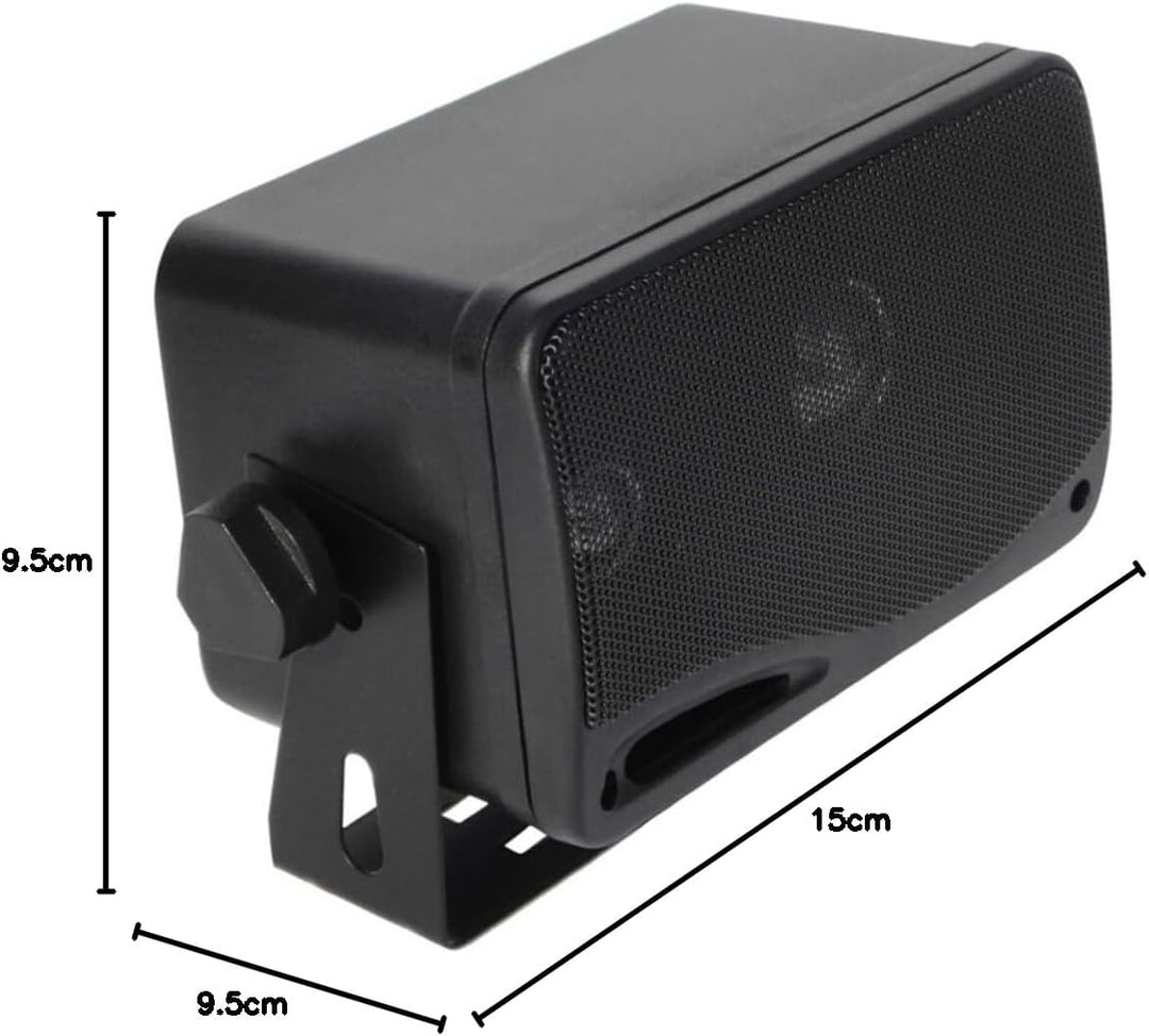 KIT-Set FÜR Pyramid 2022SX, 2 Schwarze Bassreflex-Lautsprecher, 15 cm, 3-Wege, 200 Watt RMS und 400