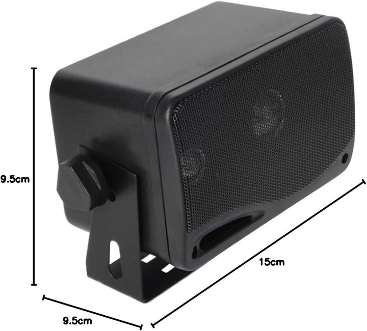 KIT-Set FÜR Pyramid 2022SX, 2 Schwarze Bassreflex-Lautsprecher, 15 cm, 3-Wege, 200 Watt RMS und 400