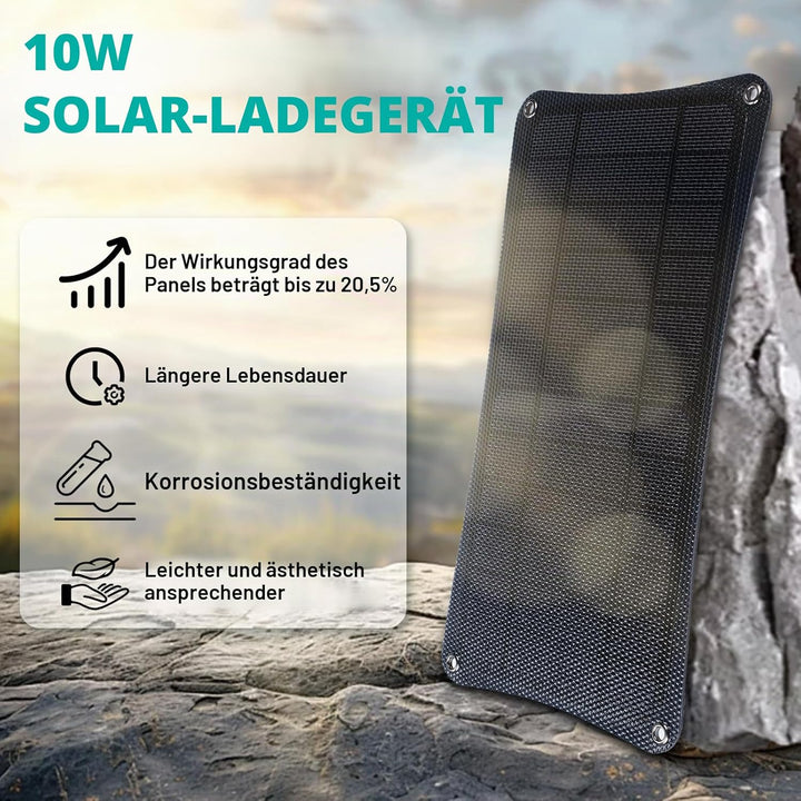 10W 5V Solarpanel, Ausgang Dual-USB-Port 2A, bequemes Solarpanel-Ladegerät, Ladegerät für Rucksack,