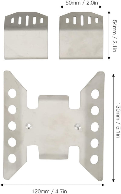 SUNGOOYUE Chassis-Schutz-Unterfahrschutz, Edelstahl-RC-Auto-Chassis-Rüstungsschutz für Axial 1/6 Scx