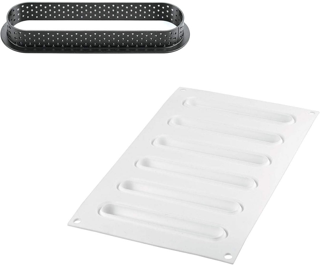 Euroshoppingonline Kit Tarte Ring Oblong 146x34 Silikonform, Silikon
