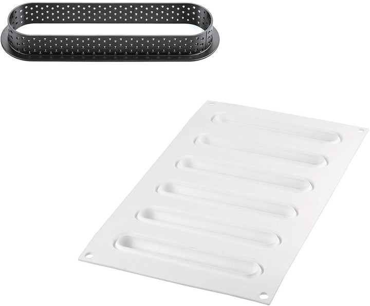 Euroshoppingonline Kit Tarte Ring Oblong 146x34 Silikonform, Silikon