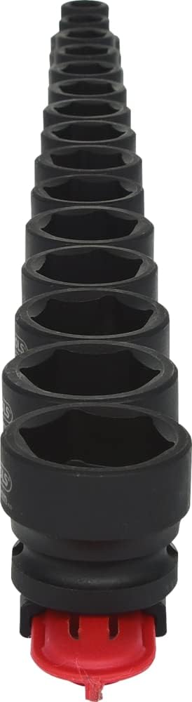 KS Tools 1/2" Sechskant-Kraft-Stecknuss-Satz, extra kurz, 15-tlg.
