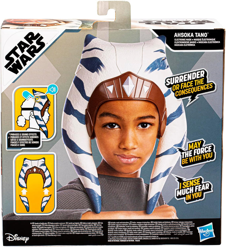 Star Wars elektronische Ahsoka Tano Maske, Star Wars Kostüm für Kinder, Star Wars Spielzeug für Kind