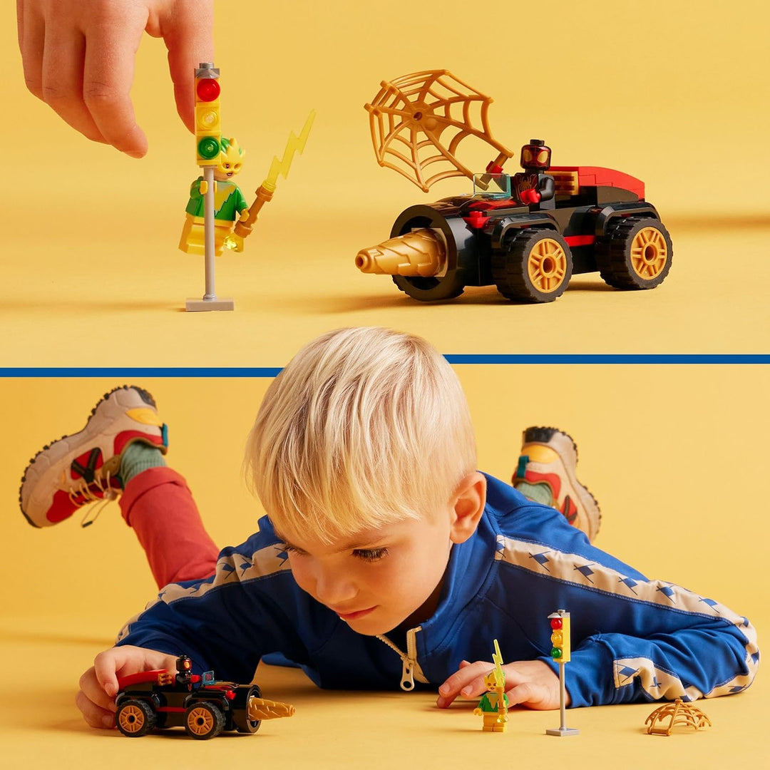 LEGO Marvel Spidey und Seine Super-Freunde Spideys Bohrfahrzeug Spielzeug mit Spider-Mans Auto und 2
