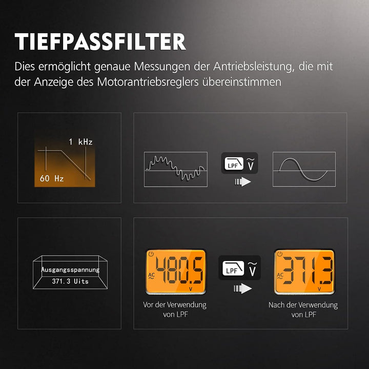 KAIWEETS HT206D Stromzange, Strommessgerät DC/AC Strom: 0-600A, Zangenmultimeter True-RMS 6000 Count