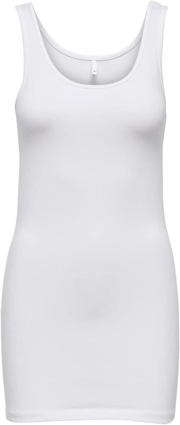ONLY Female Tanktop Onllive 2-Pack Tanktop XS White3 Long, XS White3 Long