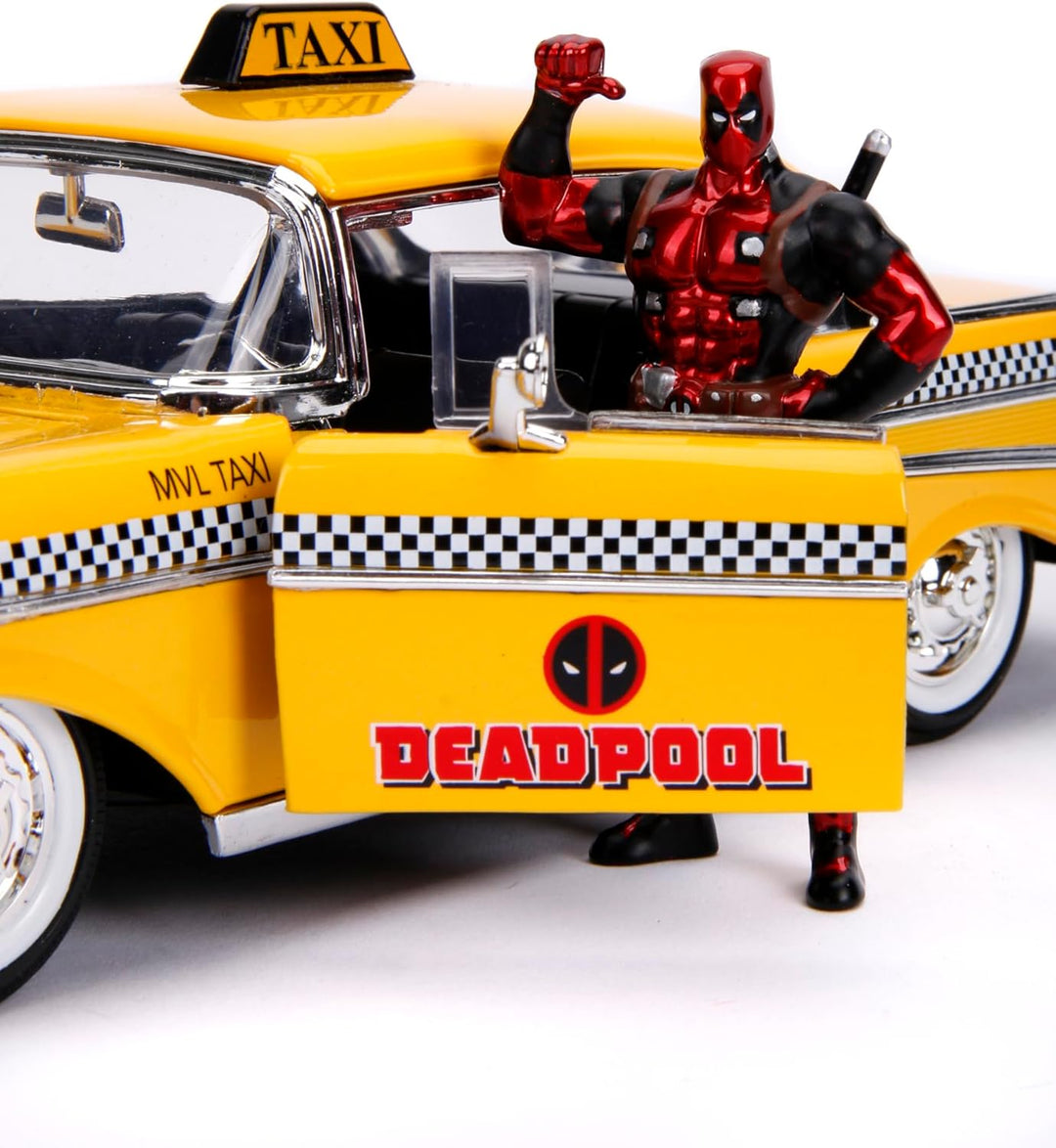 Jada JA30290 1:24 Deadpool Taxi mit Figur, Mehrfarbig