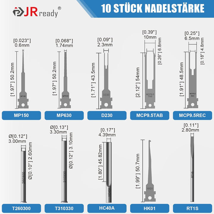 JRready JRconDRK21A10-02 Auspinwerkzeug Kit Neu Entriegelungswerkzeug Mit Schutzhülle Kompatibel Mit