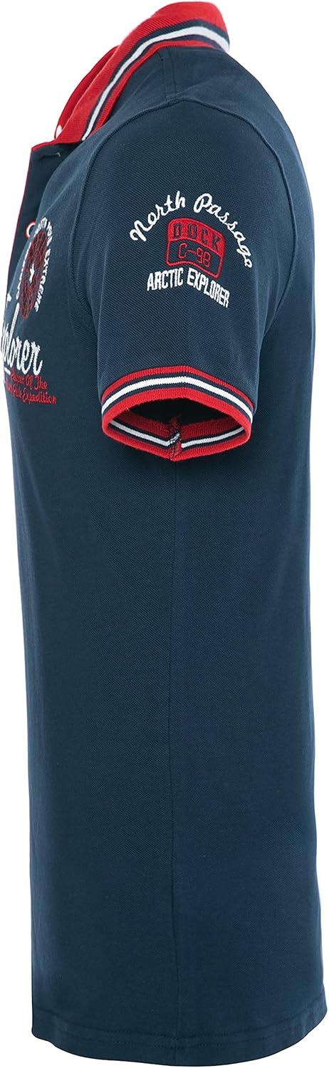 Carisma Casual Herren Poloshirt Kurzarm T-Shirt Regular Fit mit Hochwertigen Stickerei 4634 M Navy,
