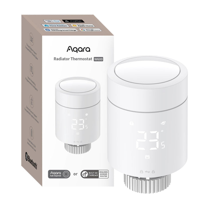 Aqara Smartes Heizkörperthermostat W600(Verbesserte Version), Zigbee/Thread Thermostat, Energiespare