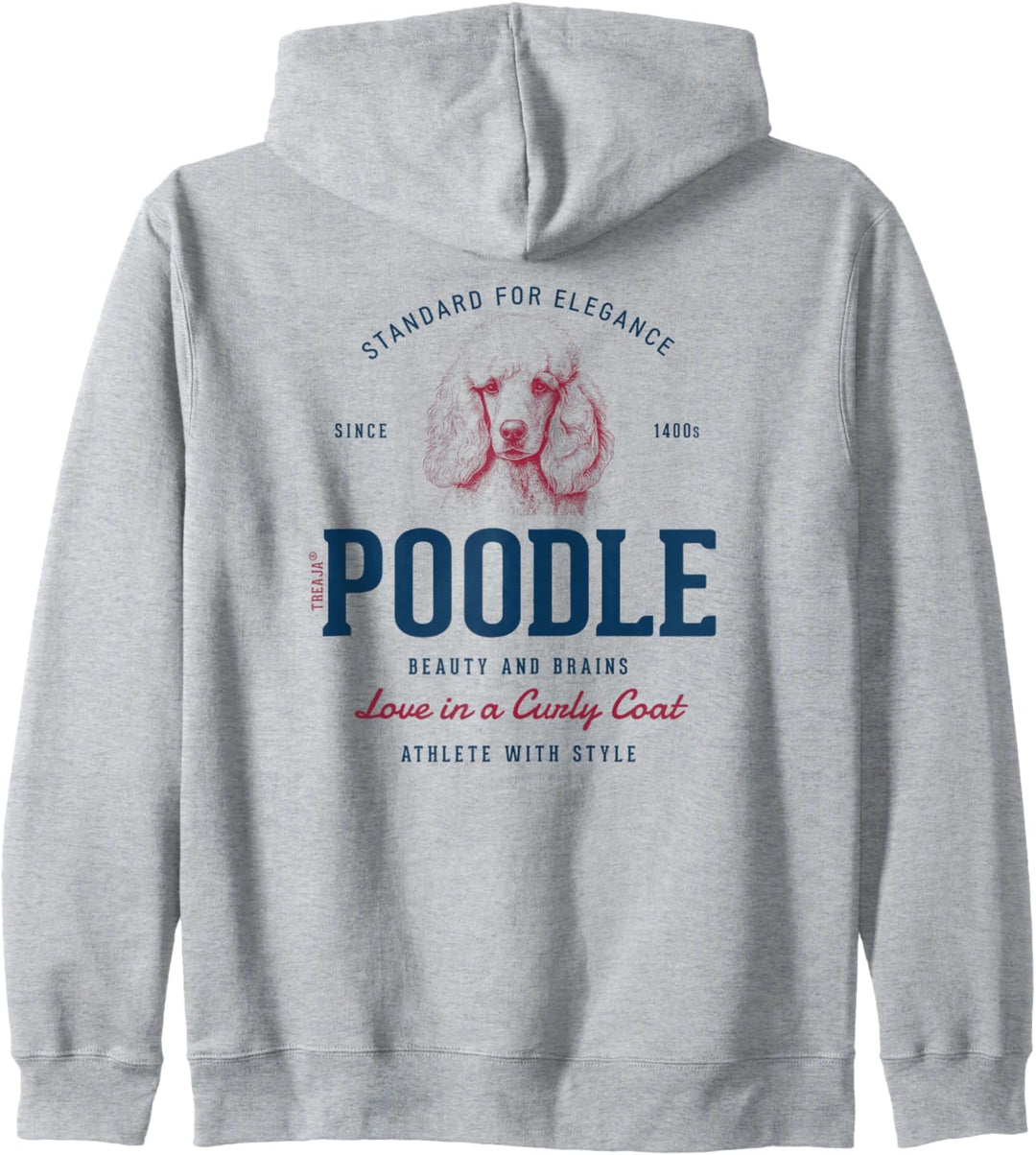 Retro-Stil Vintage Pudel Kapuzenjacke