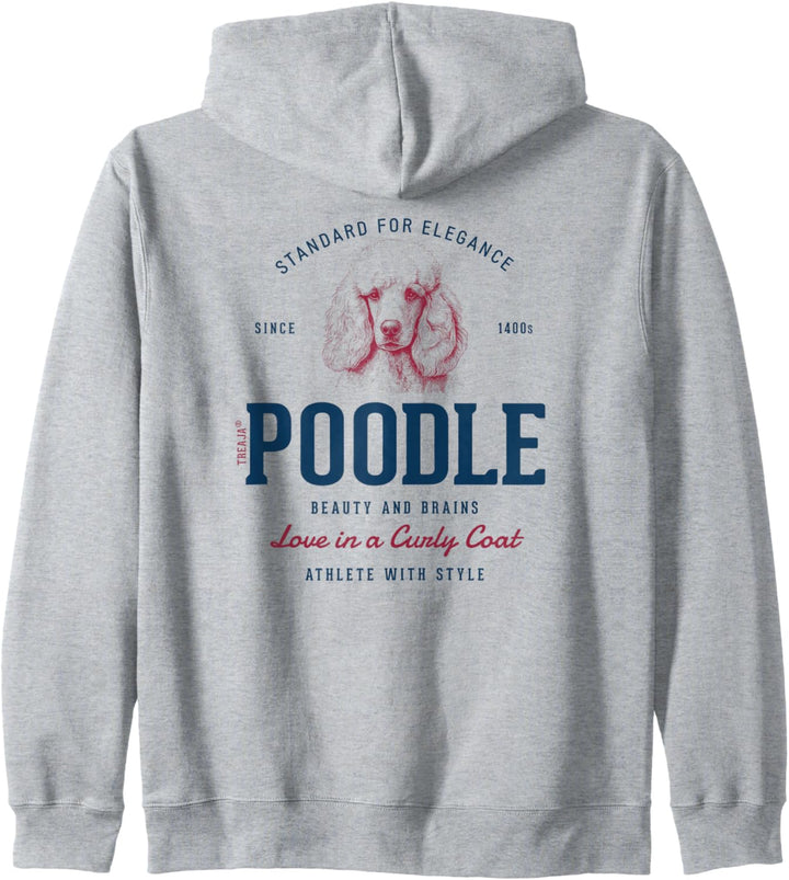 Retro-Stil Vintage Pudel Kapuzenjacke