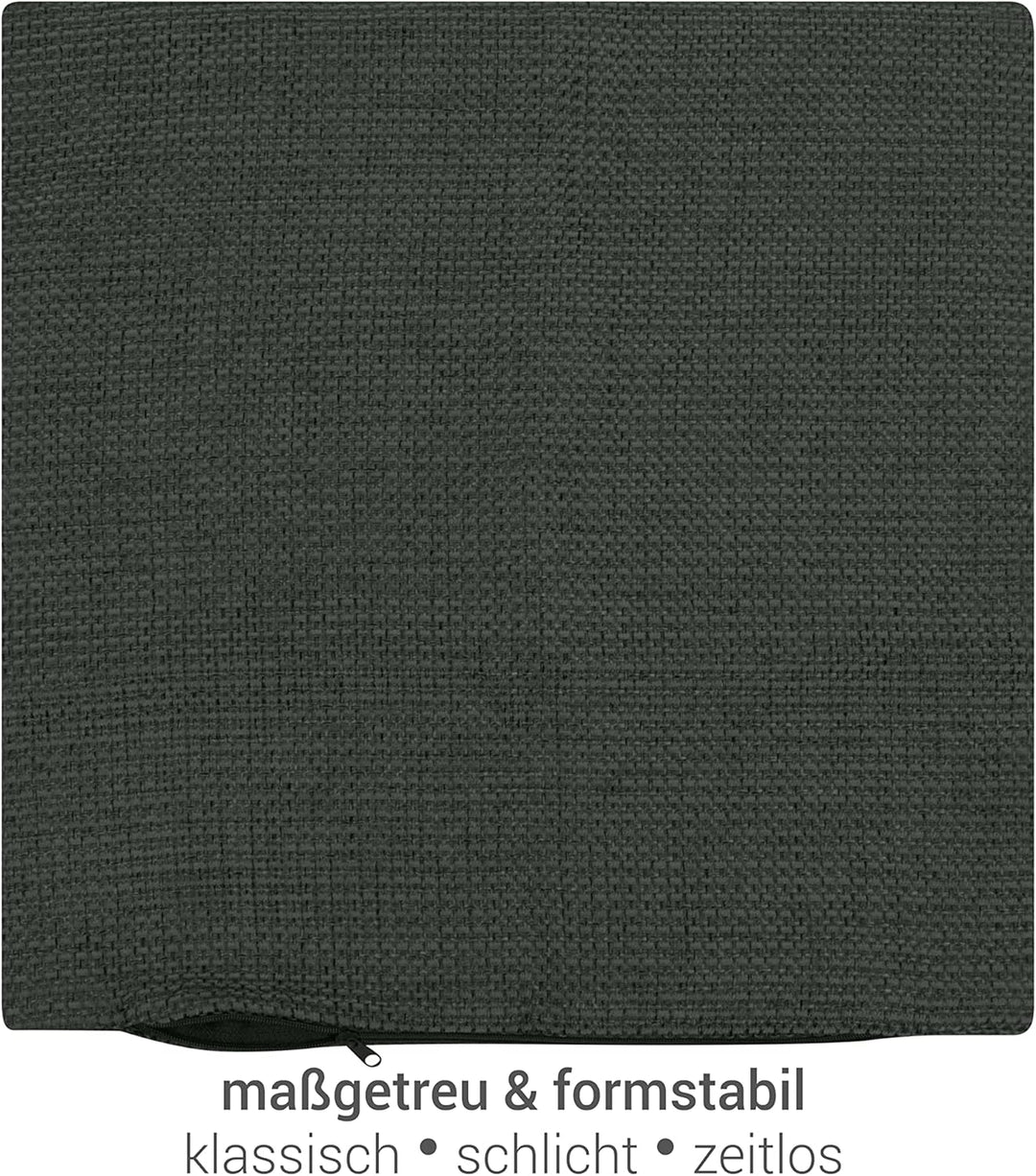 Kissenhülle mit Struktur-Muster - Polsteroptik 617.767, 1 Stück - Kissenhülle 60 x 60 cm, anthrazit