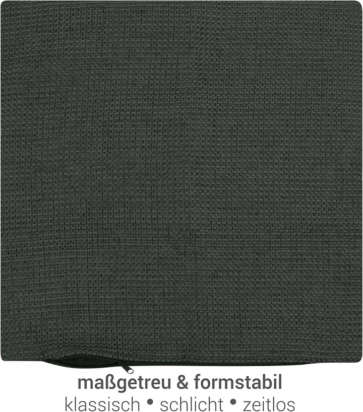 Kissenhülle mit Struktur-Muster - Polsteroptik 617.767, 1 Stück - Kissenhülle 60 x 60 cm, anthrazit