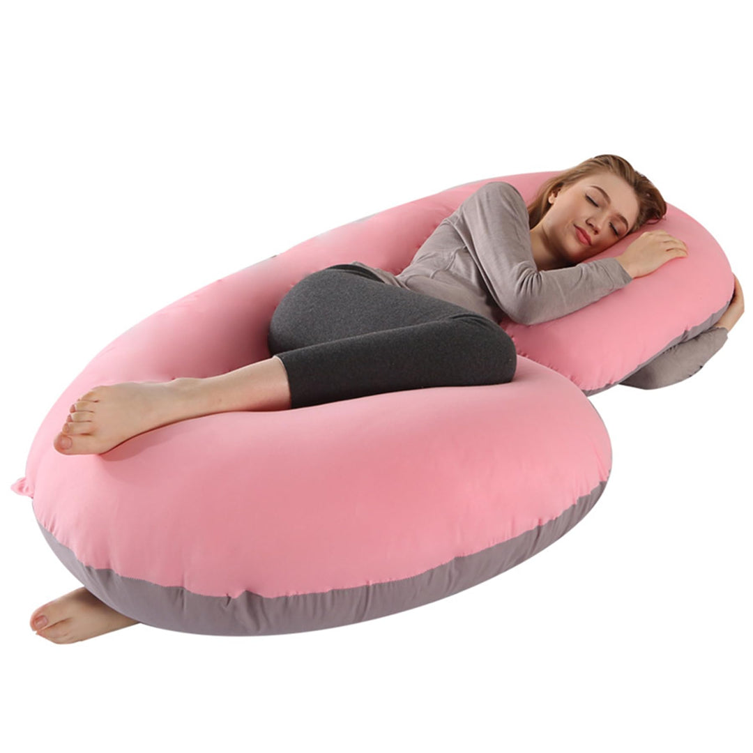 CALIYO Schwangerschaftskissen C-Form, Seitenschläferkissen mit Bezug, Stillkissen gross, Pregnancy P