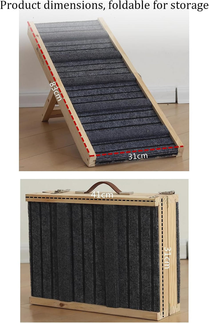 Hunderampe,Dog Ramp,Hundetreppe Für Kleine Hunde Und Grosse Hunde,Zusammenklappbar Rampe Hund,Mit Ru