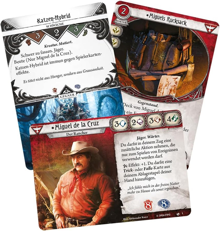 Asmodee, Arkham Horror: Das Kartenspiel – Miguel de la Cruz, Ermittlerdeck-Erweiterung, DE-Version,
