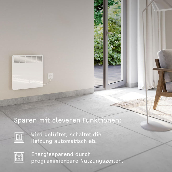 STIEBEL ELTRON Wandkonvektor CNS 200 TREND, 2 kW für ca. 25 m², LC-Display, Wochentimer, Elektroheiz