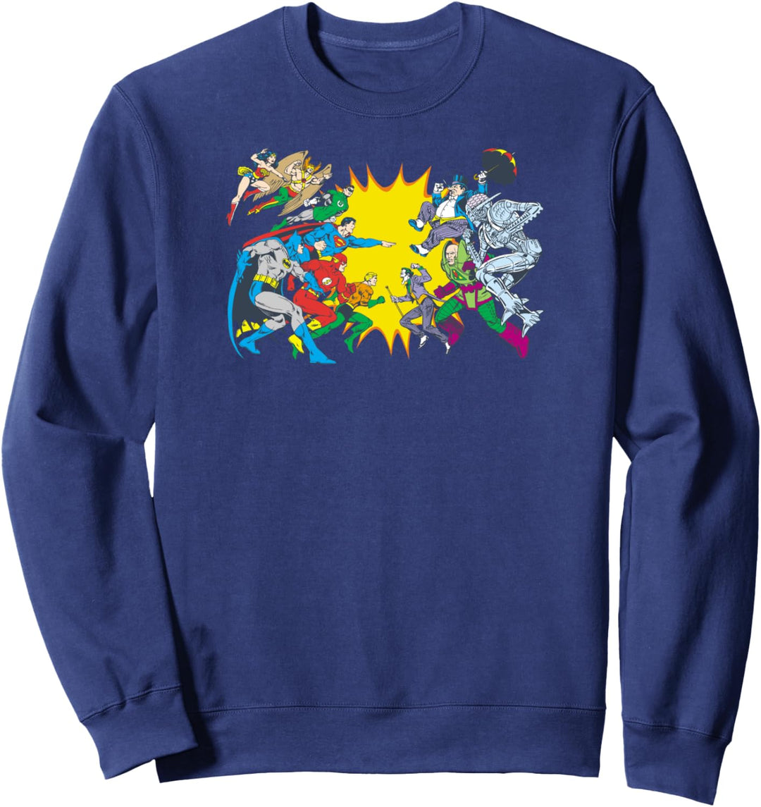 Justice League Face Off Comics Sweatshirt