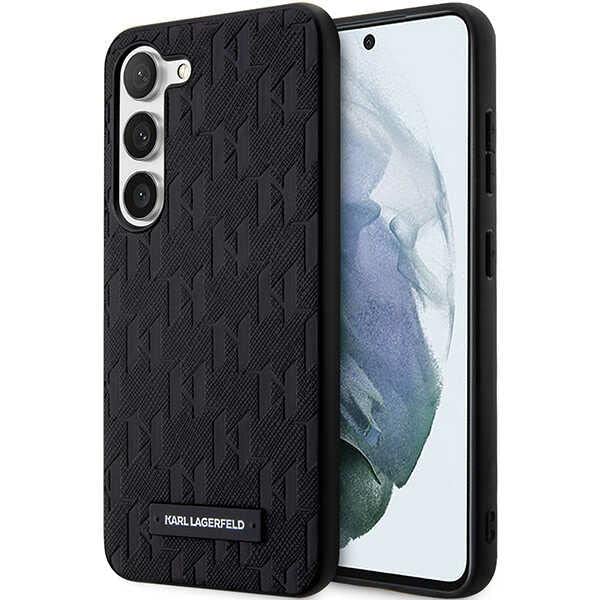 Hülle Karl Lagerfeld KLHCS23MSAKLHPK S23+ S916 hardcase schwarz Saffiano Mono Metal Logo