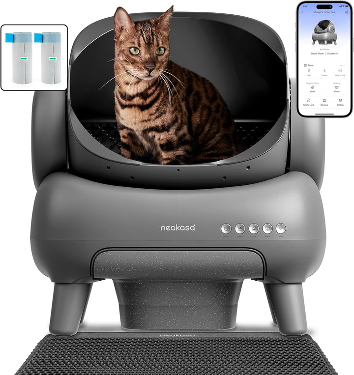 Neakasa M1 Oben offene Katzenklo selbstreinigend Katzentoilette XXL, Geruchsfreie, Hygienisch, App-S