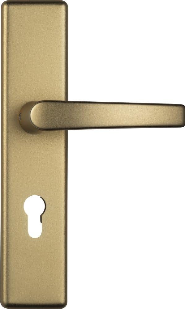 ABUS Tür-Schutzbeschlag KLZS714 F4 mit Zylinderschutz eckig, 08425 Wechselgarnitur F4 Bronze, Wechse