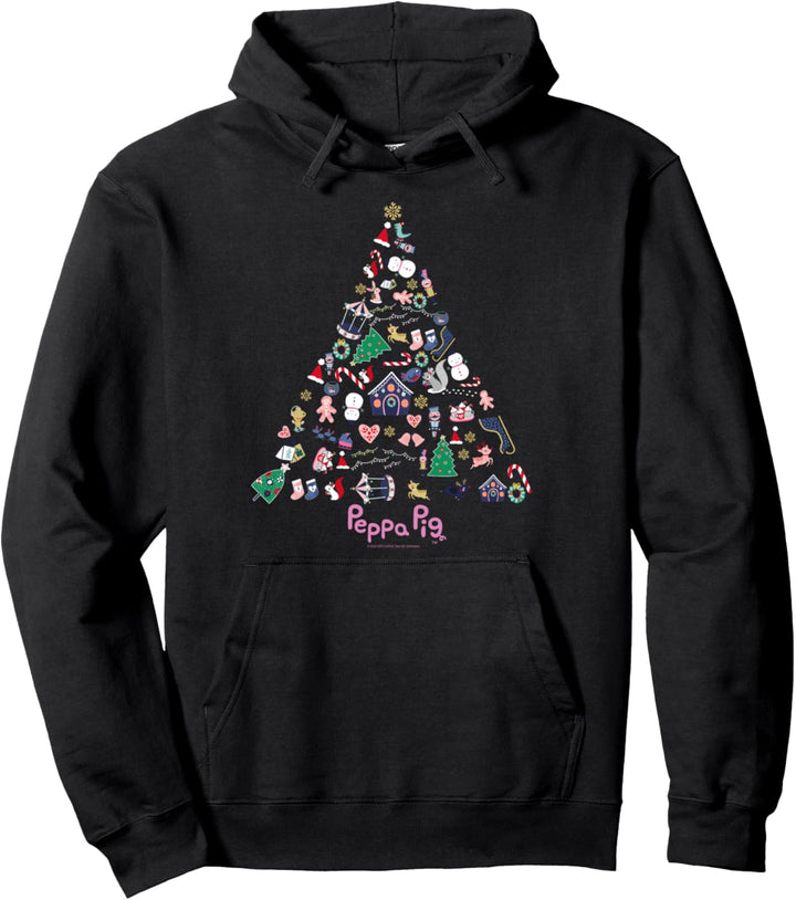 Peppa Pig Christmas Tree Collage Pullover Hoodie