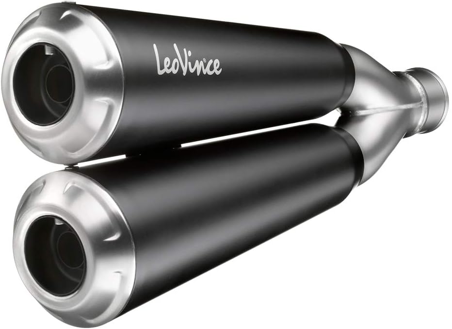 Endschalldämpfer LeoVince SLIP-ON SBK GP DUALS, mit Katalysator, mit Zulassung für Fantic Caballero